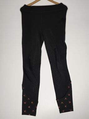 Aubrion Shires Equestrian Black Silicone Grip Riding Tights Size S